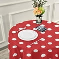 thumbnail image 5 of Coolnut Red and White Polka Dot Tablecloth Durable 60 Inch Round Table Cloth Waterproof Stain Proof Camping Tablecloths for Outdoor Picnic Family Dinner Restaurant House Decor, 5 of 7