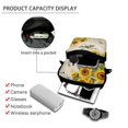 thumbnail image 4 of POLERO Dragonfly Flower Crossbody Bags Polyester Crossbody Purse for Men, 2 Layers Portable Shoulder Bags, 4 of 7