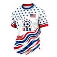 thumbnail image 2 of DXSCSE 2026 USA Soccer Jersey Shirts for Men, Crewneck Short Sleeve Team Fans Soccer T Shirts Retro Streetwear Tops White XL, 2 of 9