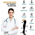thumbnail image 5 of 3 Pairs Medical Sport Knee High Compression Socks - 15-20mmhg Graduated Knee-High Support for Men & Women, Ideal for Soccer, Running, and Nurses, 5 of 7
