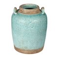 thumbnail image 4 of CC Home Furnishings Large Patina Finish Terracotta Vase with Handle - 14" - Blue, 4 of 8