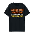 thumbnail image 4 of when God Made Me He Grinned and Said This Will Be Fun Graphic Tees for Women Short Sleeve Crewneck Funny Saying T Shirts, 4 of 4