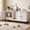 White, variant on ROGALIS 2-Story Hidden Litter Box Multi-Use TV Stand and Side Table Large Indoor Cat Litter Box Enclosure with Cat Scratch Pad, Black