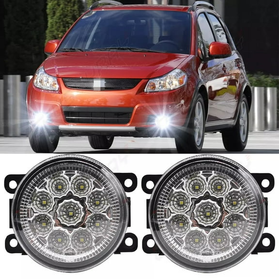 Pair Clear Bumper Fog Light Lamp 6000K White for Suzuki SX4 2008-2012 Grand Vitara 2006-2012