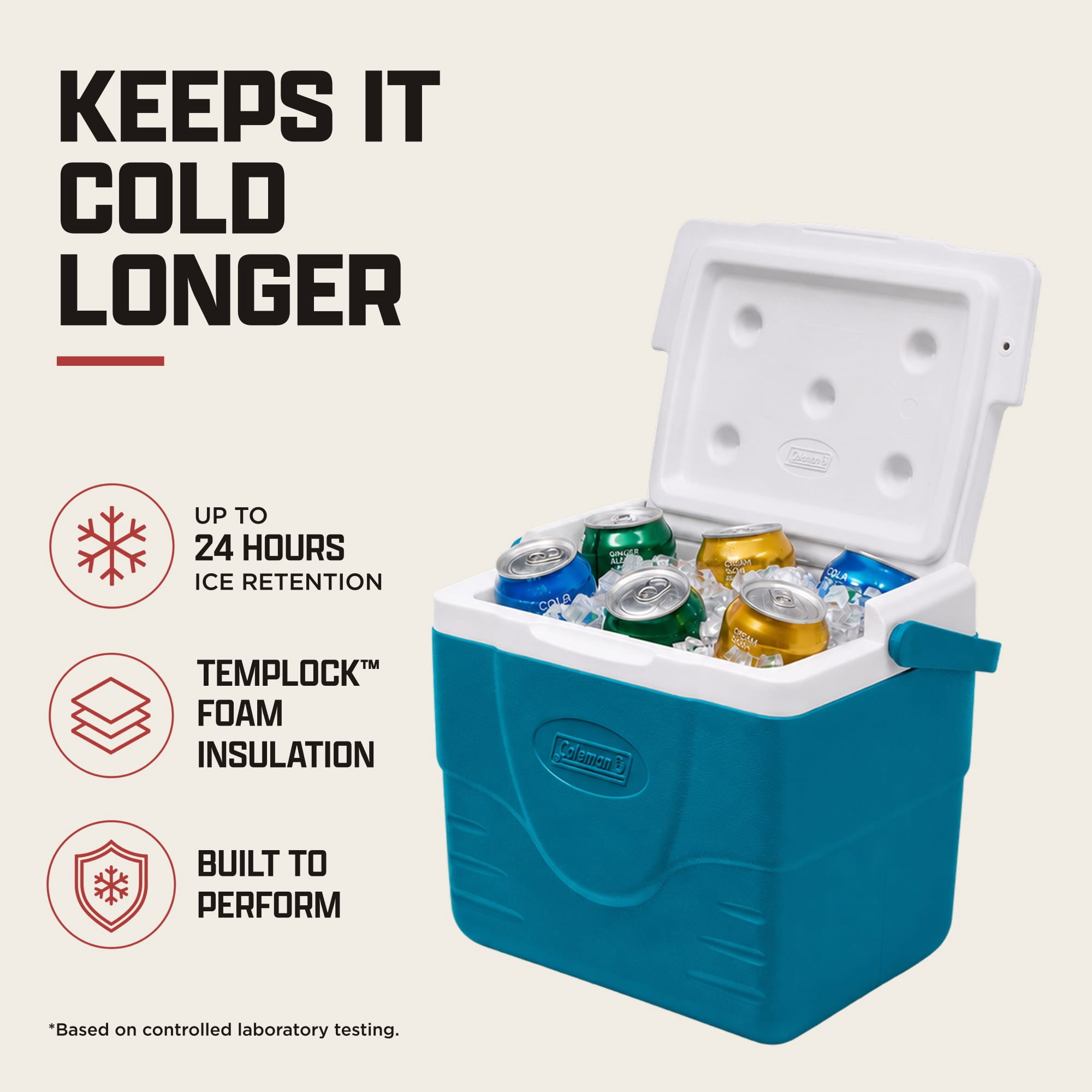 Coleman, Cooler, 9-Quart Portable Hard Cooler, TempLock insulation