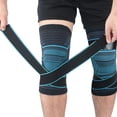 thumbnail image 1 of par de rodilleras de compresión con correas ajustables para hombres y mujeres, rodillera profesional para desgarro de menisco, artritis, alivio del dolor en las articulaciones deportivas, correr,, 1 of 7