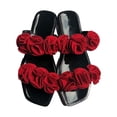 thumbnail image 5 of OAVQHLG3B Dress Sandals for Women Fashion Square Head Sandals Flowers Flat Slippers Ladies Wear Shoes Outside, 5 of 9