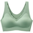 thumbnail image 2 of Xunlbb Wireless Bras Plus Size Women Comfort Beautiful Back Seamless Seamless Bras Wireless Push UpT-shirt Bras Bralettes Thin Soft Everyday Bra(Green,S), 2 of 3