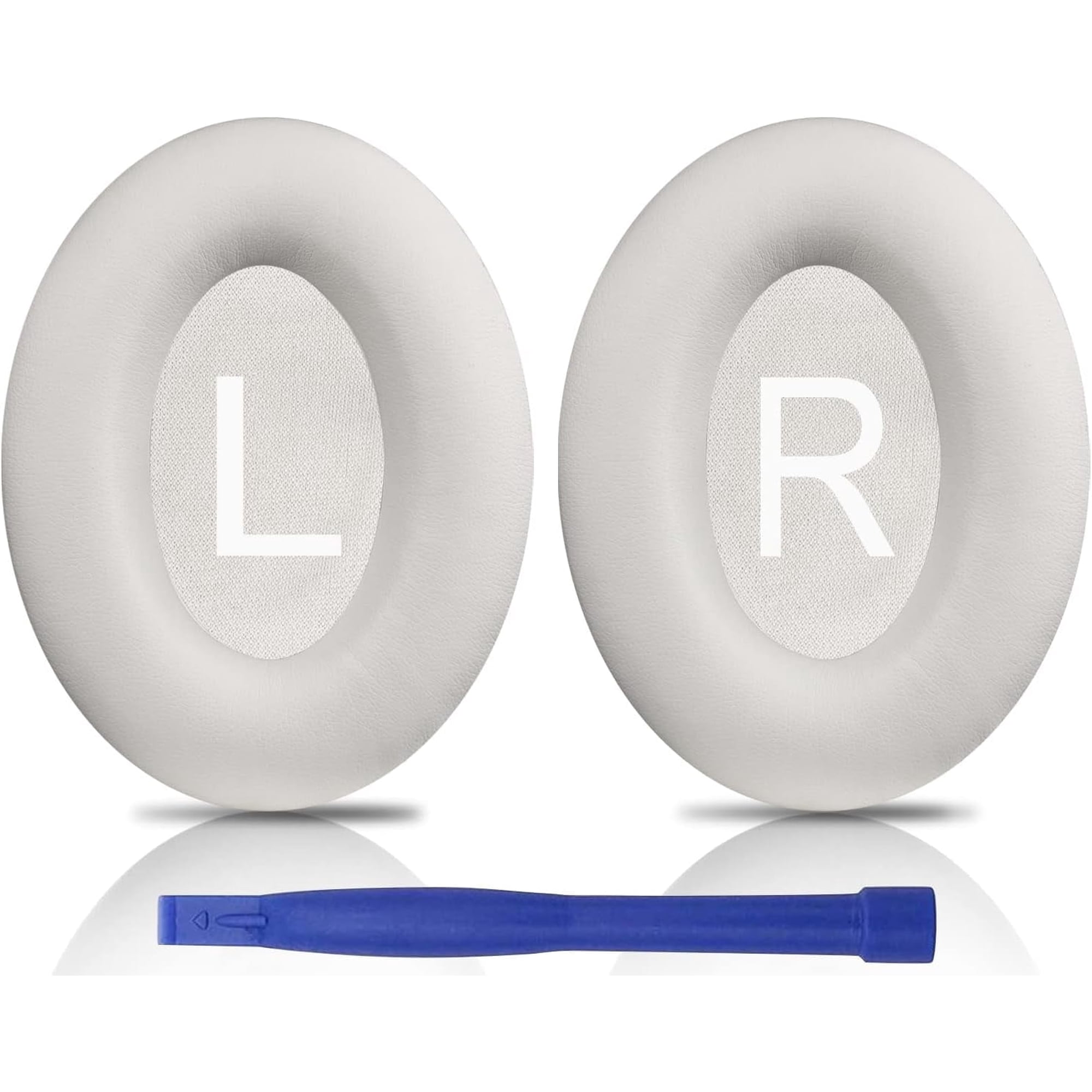 Earpads Replacement for Bose QuietComfort 45 (QC45)/QuietComfort SE (QC SE)/New Quiet Comfort Wireless Over-Ear Headphones, Ear Pads Cushions with Softer Protein Leather - White Smoke