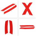 thumbnail image 3 of 4 Unids Rueda de Coche Ceja Parachoques Reflectante Seguridad Advertencia Tira Cinta Etiqueta Etiqueta Roja, 3 of 5