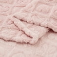 thumbnail image 5 of CREVENT Soft Plush Girls Light Pink Heart Checkered Fleece Baby Receiving Blanket, 5 of 7