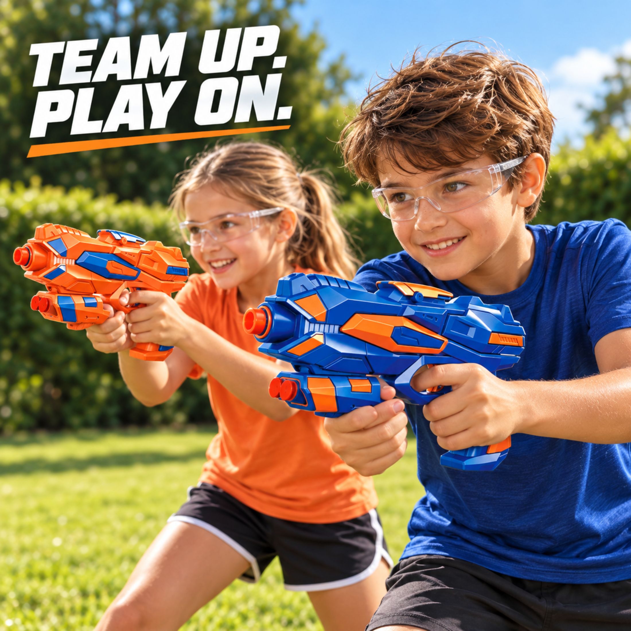 JoyX Foam Dart Blaster 2 Pack with 60 Darts & Wristbands photo 7