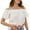 White, variant on Womens Off Shoulder Tee Summer Fashion Short Sleeve T Shirts Charming Ruffle Trim Boho Loose Fit Elegant Pullover Tops Shirts