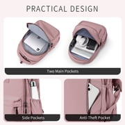 School Backpack Womens College Rucksack Lightweight School Bag Water Resistant Casual Travel Daypack College Secondary School Bags for Students fits 14 Inch Laptop Bookbag Pink