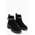 thumbnail image 2 of Women's Rhinestone Buckle Detail Mid Heel Booties, 2 of 6