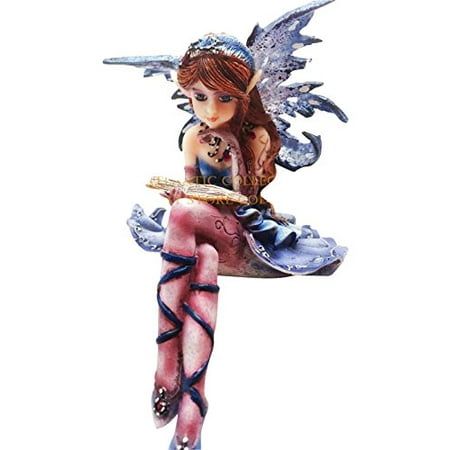 Sitters Collectible Set Figurines - Pretty Ballerina Bookworm Fairy Shelf Sitter Decoration Figurine Collectible Magic