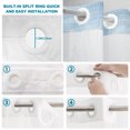 thumbnail image 5 of No Hook Shower Curtain, Sky Blue Shower Curtains for Bathroom with See Through Top Window, Vintage Solid Color Modern Minimalist Distressed Waterproof & Washable Bath Curtain Narrow 54"x78", 5 of 9