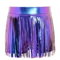 thumbnail image 4 of iiniim Girls Metallic Tassels Latin Dance Shorts Jazz Cha-cha Disco Party Performance Dancewear Blue 16, 4 of 7