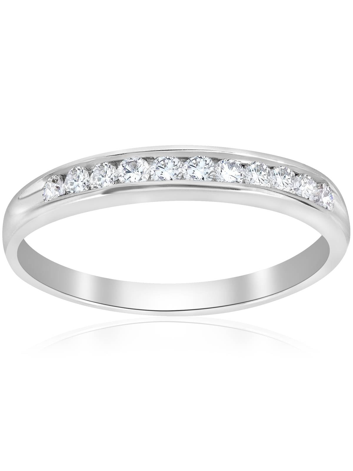 Pompeii3 - Pompeii3 1/4ct Diamond 14k White Gold Wedding Stackable Ring