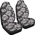 thumbnail image 3 of FOR U DESIGNS Sugar Skull Rose Pattern Seat Cover for Cars Washable 2 Pack Interior Covers for Cars for Women Men Stretchy Auto Decoration Accessories Universal Fit Most Vehicles, 3 of 7