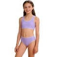 thumbnail image 2 of Girl 2 Piece Swimsuit Quick Dry Swimwear with Chest Pad Bathing Suit Girls Size 9-10 Years, 2 of 7
