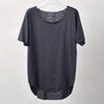 thumbnail image 2 of Birdeem T-Shirt Femme Col Rond Couleur Unie Manches Courtes Ample, 2 of 10