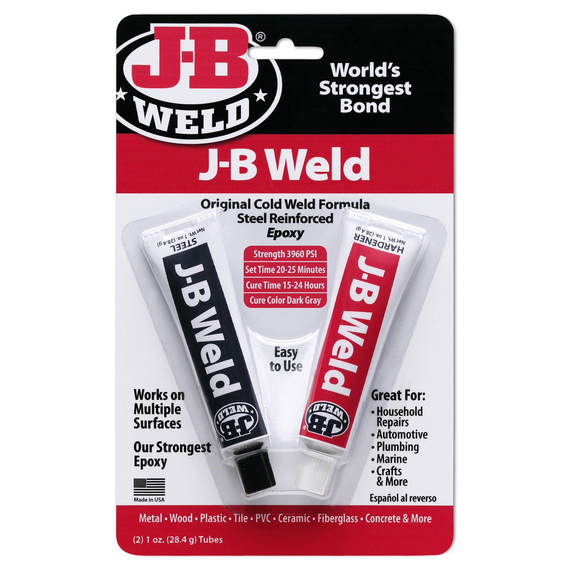 JB Weld Original Cold Weld Formula Steel Reinforced Epoxy 