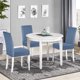 thumbnail image 2 of Set de Fundas para Sillas de Comedor de 4 Piezas SearchI Estirables en Gris Azul, 2 of 7