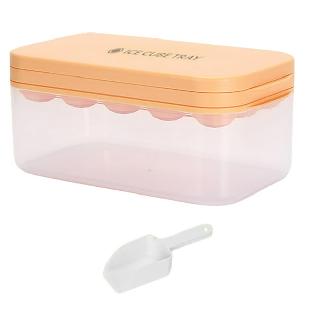 Zioy 1 Set Ice Cube Tray with Lid DIY Transparent Box Refrigerator