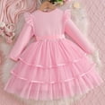 thumbnail image 4 of Nmnitkp Robe en Tulle pour Filles Tout-Petits Été Manches à Volants Robe Tutu Princesse Fête Décontractée à Étages 3-9 Ans, 4 of 8