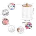 thumbnail image 2 of Functional Storage, Clear Plastic Apothecary Jars with Bamboo Lids, Easy One-Hand Opening for Bathroom Accessories, Vanity Organizer, 2 of 7