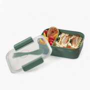Mainstays Food Storage Bento Container, Rectangle, Green, 42oz Capacity, A Practical Choice for School Lunches and Activities