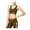 Green - olivenightfierycoral, variant on Womens Roberta Reversible Sports Bra, Green, Juniors, X-Small