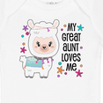 thumbnail image 4 of Inktastic My Great Aunt Loves Me- cute and happy llama Boys or Girls Baby Bodysuit, 4 of 5