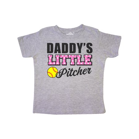 

Inktastic Daddys Little Pitcher Softball Gift Toddler Toddler Girl T-Shirt