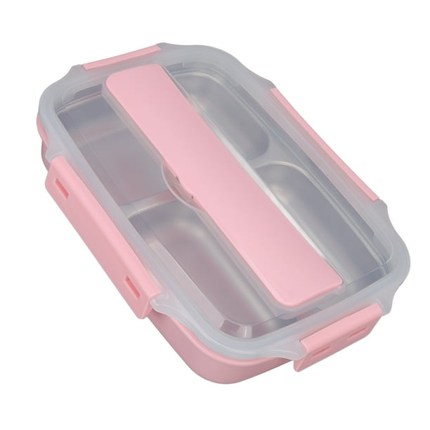 Kids Lunch Containers, 304 Stainless Steel Sealing Four Sided Buckle Design Thermal Insulation Bento Lunch Box For School For Office