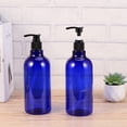 thumbnail image 6 of Zcyifa shampoo bottle 2pcs 500ml Screw Pump Bottles Essential Oil Liquid Makeup Atomizer Dispenser Refillable Bottles (Blue Bottle and Black Pump), 6 of 8