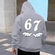 thumbnail image 1 of MHFRRA Sudadera con Capucha Estampada, Suave y Holgada, Ideal para Uso Informal y Actividades Al Aire Libre, con Tejido y Diseño Cómodos Gris claro, 1 of 6