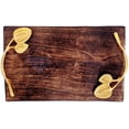 thumbnail image 2 of Nagina International Leaf Styled Handcrafted Premium Natural Mango Wood Dinner Serving Kitchen Trays | Restaurant's Decor Wooden Platters, 2 of 8