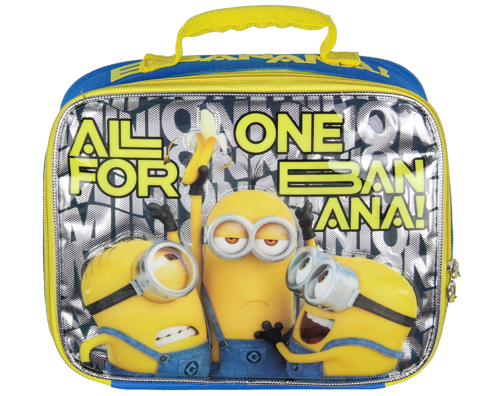 Despicable Me Minions Lunch Box One Banana Insulated Kids Lunch Bag Tote For Hot And Cold Food, Drinks, And Snacks 10"