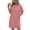 *C-Pink, variant on ClodeEU Women's Summer Crewneck Short Sleeve Dress,Casual Loose Dress Nightshirt with Pockets B-Army Green,Womens Plus M