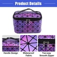 thumbnail image 5 of Vocoste Makeup Bag Cosmetic Travel Bag Case Large Makeup Bag with Mirror Make Up Brush Organizer Bag Purple, 5 of 7