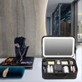 thumbnail image 3 of Women Travel Makeup Bag Trendy Solid Colors Handbag Organizer For Cosmetics Daily Or Travel Storage, 3 of 5