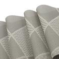 thumbnail image 3 of Unique Bargains 4 Pcs Blocks Pattern PET Heat Resistant Washable Placemats Coffee Color, 3 of 6