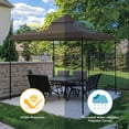 thumbnail image 6 of Yescom 137"x137" Gazebo Top Replacement for 2Tier Fit for Y005115T10 Gazebo Cover Patio Garden Outdoor Party Yard Coffee, 6 of 9