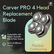 Skull Shaver Carver Blade PRO 4 Head Premium Hypo-Allergenic Replacement Shaver Blade for Bald Head Shavers, 1 Piece