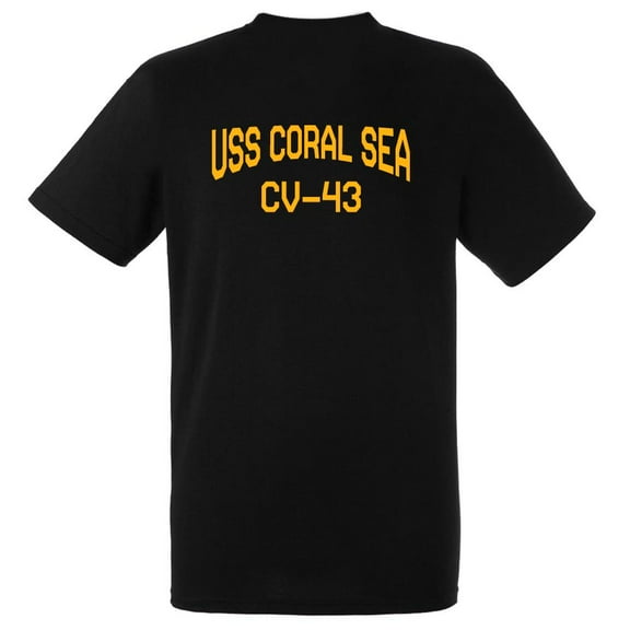 USS Coral Sea CV-43 Aircraft Carrier Standard Size Short Sleeve Tee Shirt