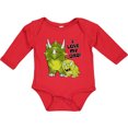 thumbnail image 3 of Inktastic I Love my Dad with Baby and Daddy Triceratops Boys or Girls Long Sleeve Baby Bodysuit, 3 of 5