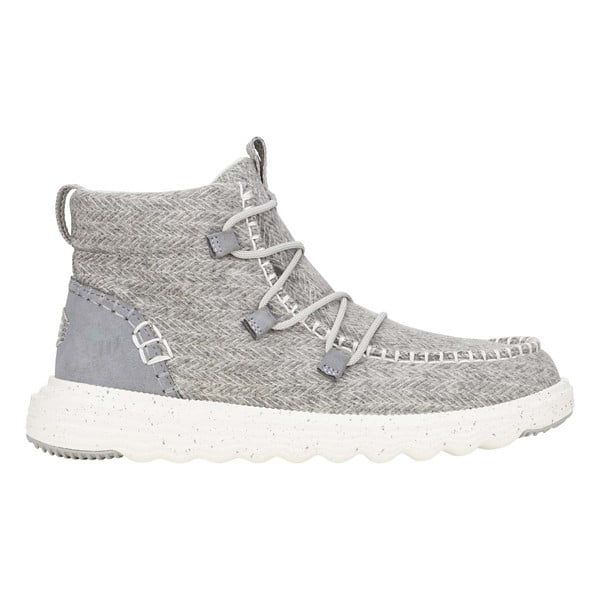 HEY DUDE HEYDUDE 42006-030 Reyes Heathered Boots for Ladies - Grey - 9M