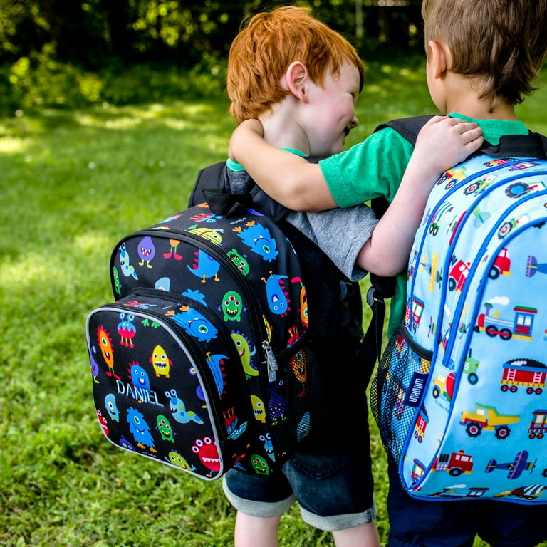 Wildkin Kids 12 Inch Backpack for Toddler Boys and Girls Insulated Front Pocket Monsters Black Walmart